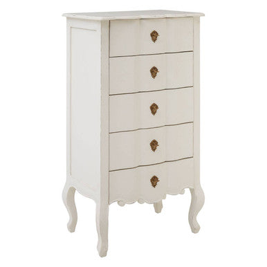 Loire 5 Drawer White Chest - Image 4