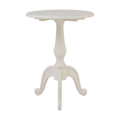 Loire Round White Pedestal Table
