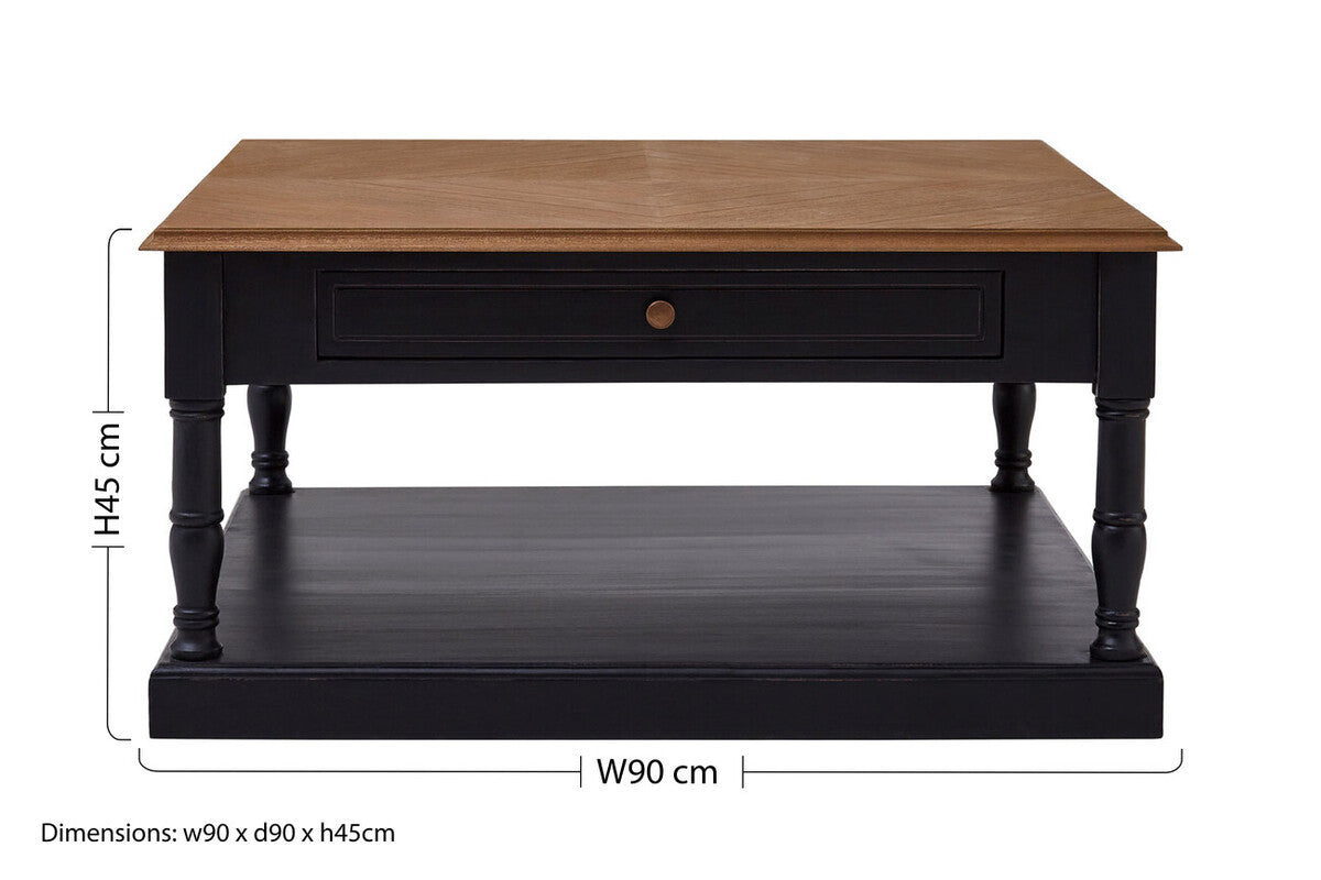 Loire 1 Drawer Black Coffee Table - Image 10