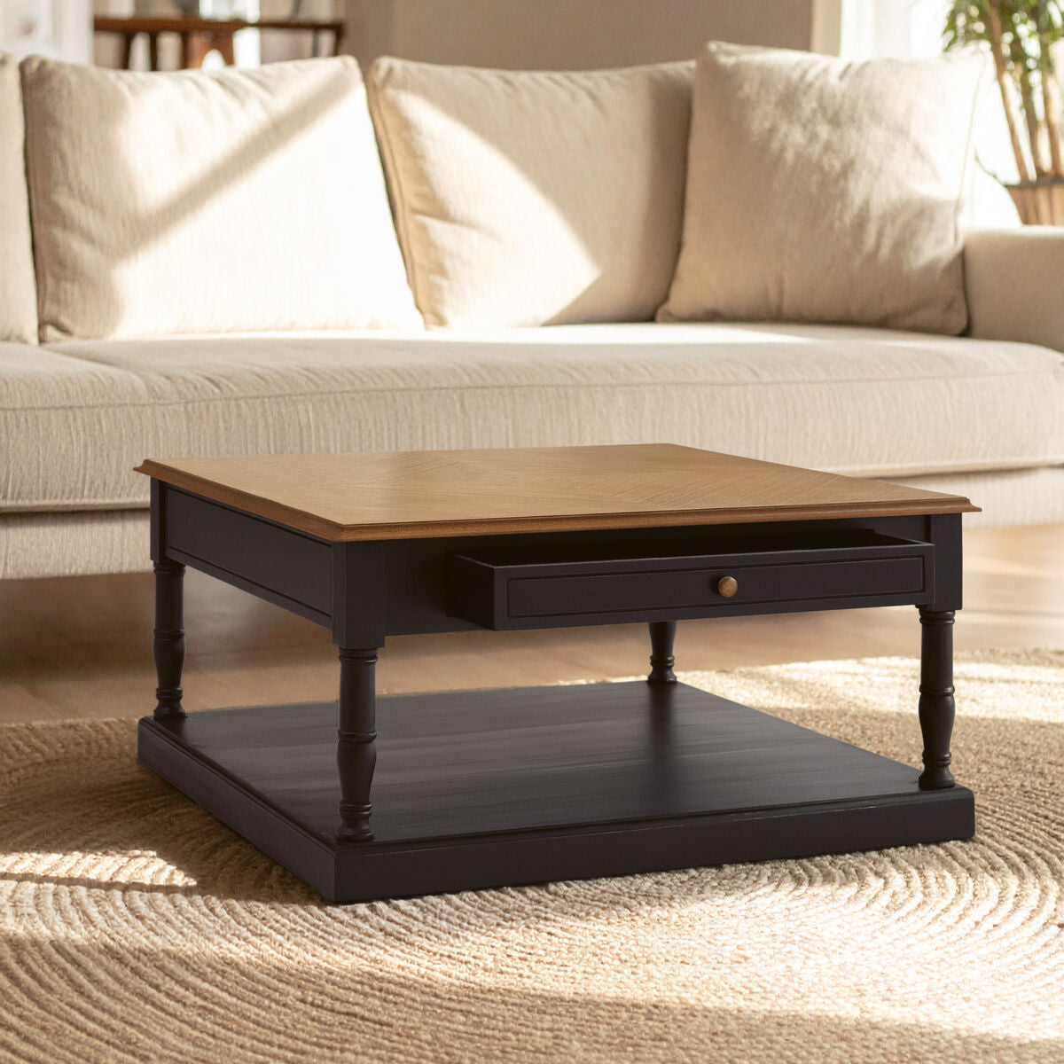 Shop Loire 1 Drawer Black Coffee Table from Orsina
