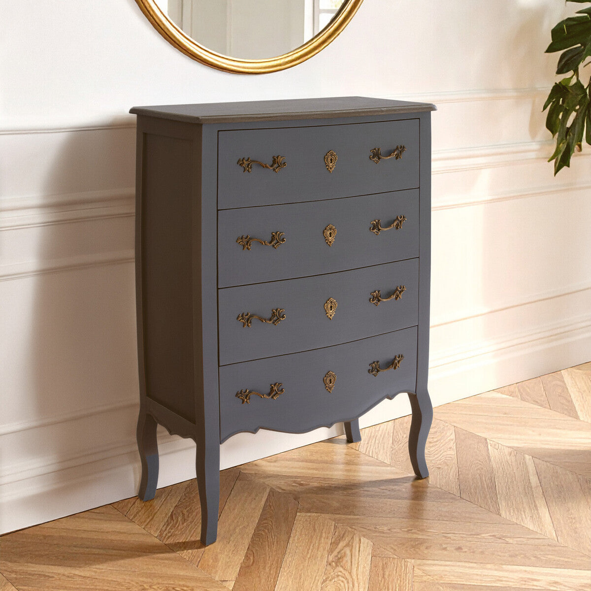 Loire 4 Drawer Dark Grey Chest
