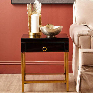Kensington Townhouse Black And Gold Side Table