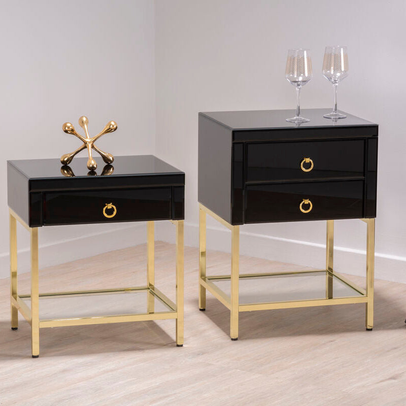 Kensington Townhouse Black And Gold Side Table - Image 3