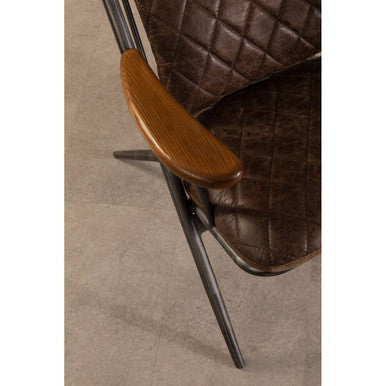 Hoxton Genuine Brown Leather Chair