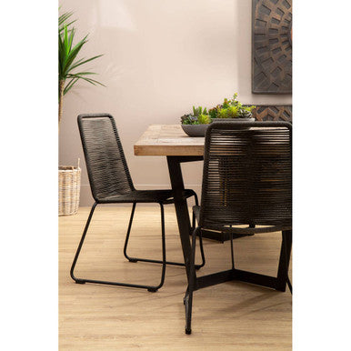 Sisal Black Rope Chair - Image 3