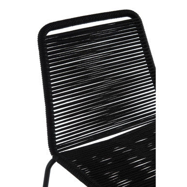 Sisal Black Rope Bar Chair - Image 8