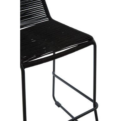 Sisal Black Rope Bar Chair - Image 9