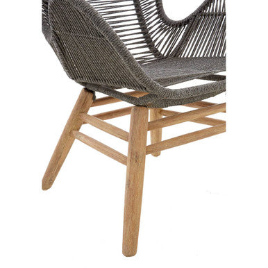 Sisal Grey Rope Lounge Chair and Footstool - Image 12