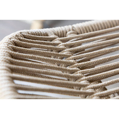 Sisal Latte Rope Lounge Chair And Footstool - Image 11