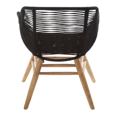 Sisal Black Rope Armchair - Image 6