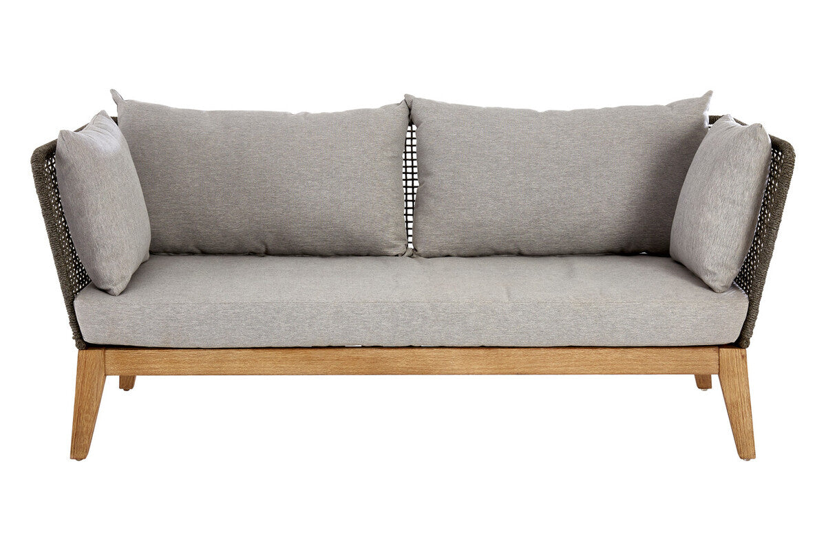 3 Seater Grey Sofa with Wooden Legs, Opus
