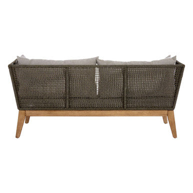 Opus 3 Seat Grey Sofa with Wooden Legs
