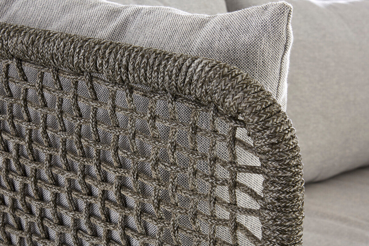 3 Seater Grey Sofa with Wooden Legs, Opus