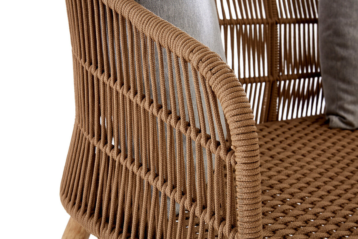 Opus 3 Seat Grey Sofa with Wooden Legs