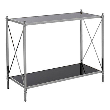 Hoffmann Black Glass and Nickel Finish Console Table - Image 2