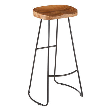 Nandri Acacia Wood Seat Bar Stool - Image 2