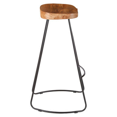 Nandri Acacia Wood Seat Bar Stool - Image 3