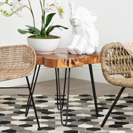 Nandri Acacia Wood Side Table