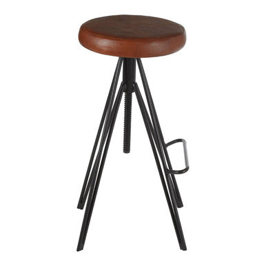 Nandri Round Leather Stool