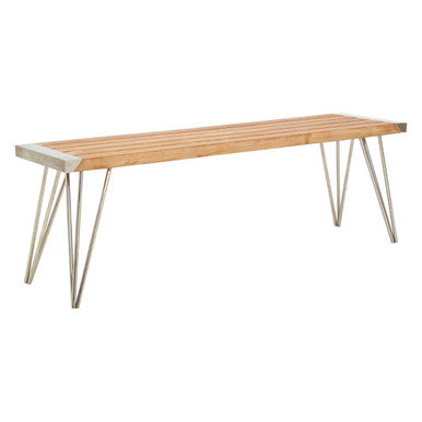 Nandri Slatted Teak Wood Bench
