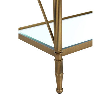 Axis Rectangular Gold Finish Side Table - Image 6
