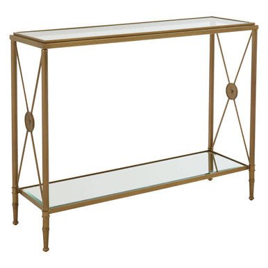 Axis Console Table With Gold Finish Frame - Image 2