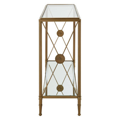 Axis Console Table With Gold Finish Frame - Image 3