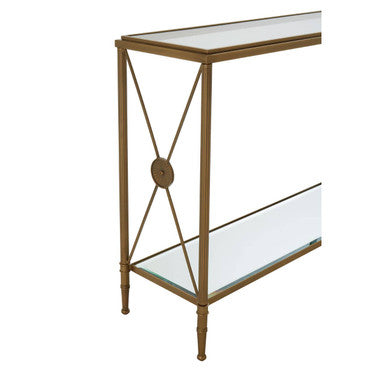 Axis Console Table With Gold Finish Frame - Image 4