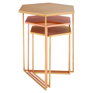 Templar Set Of 3 Bronze Finish Tables