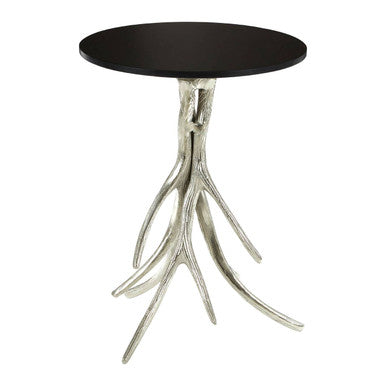 Antler Round Side Table with Black Marble Top - Image 2