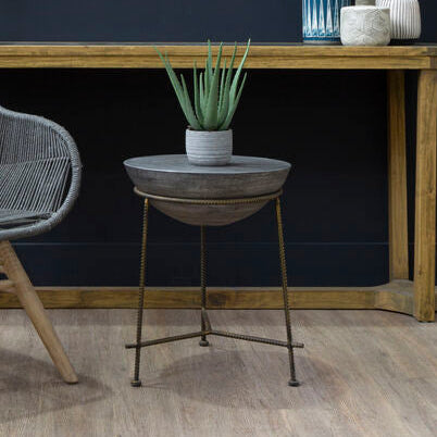 Compo Concrete Bowl Shaped Side Table