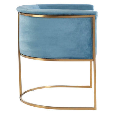 Mias Blue Velvet Chair - Image 5