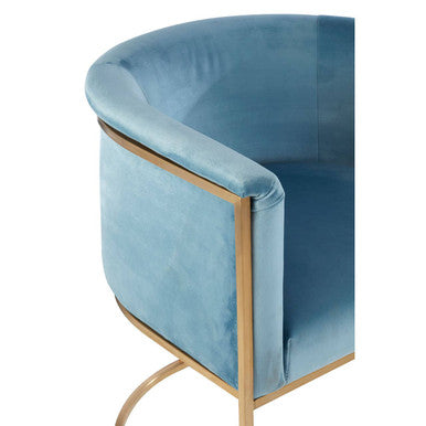 Mias Blue Velvet Chair - Image 11
