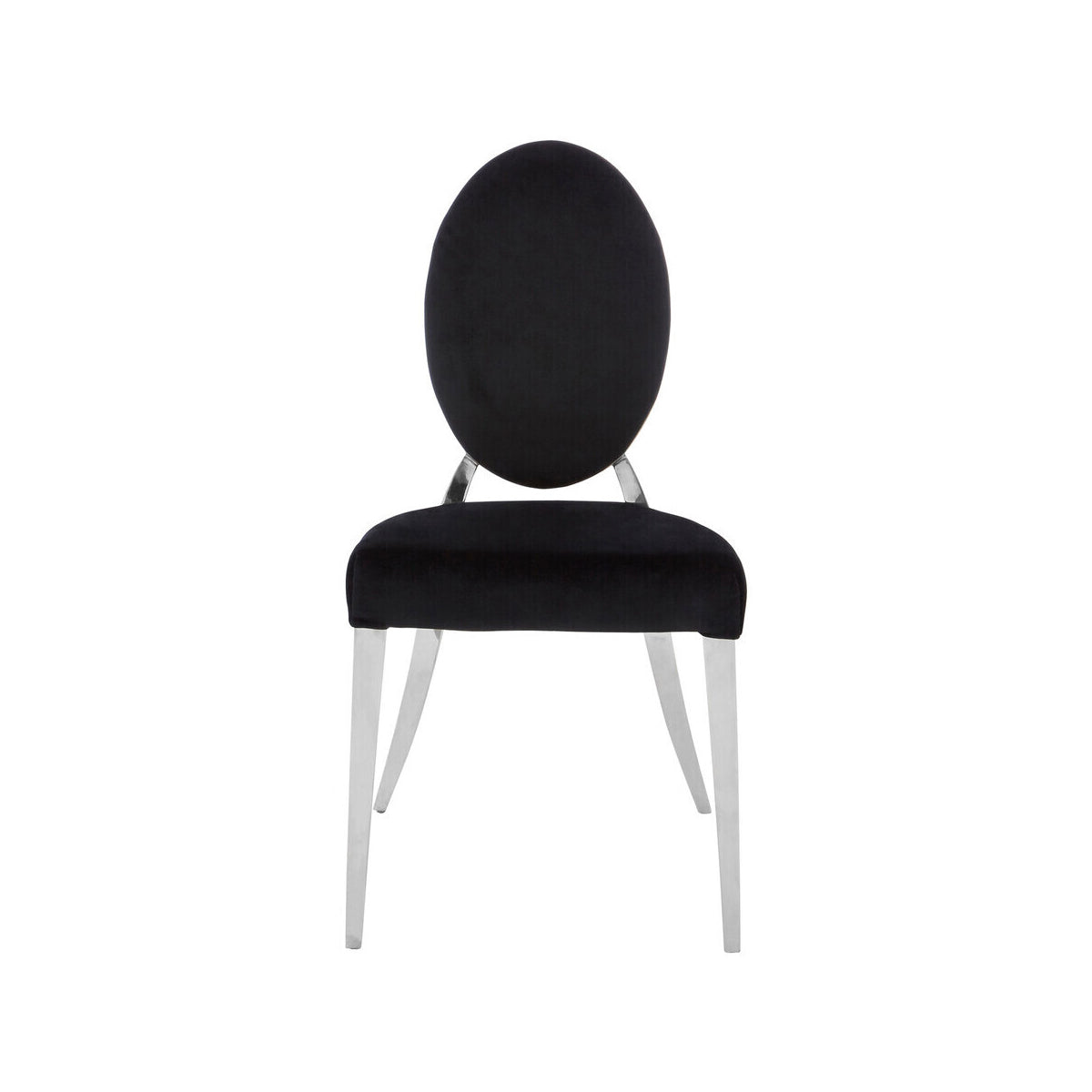 Yasmin Black Velvet And Silver Chair