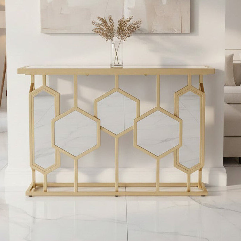 Rio Gold and Mirror Console Table