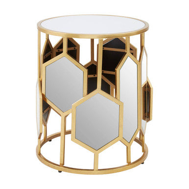 Rio Gold and Mirror Side Table - Image 2
