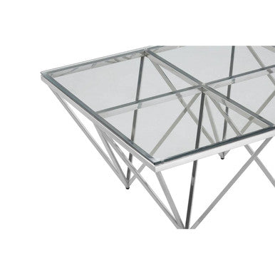 Allure Prismatic Silver Base Coffee Table