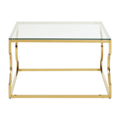 Allure Tempered Glass Curved Frame Coffee Table - Image 2