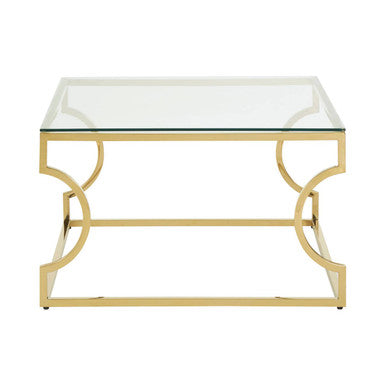 Allure Tempered Glass Curved Frame Coffee Table