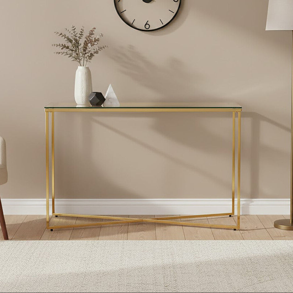 Allure Cross Base Console Table
