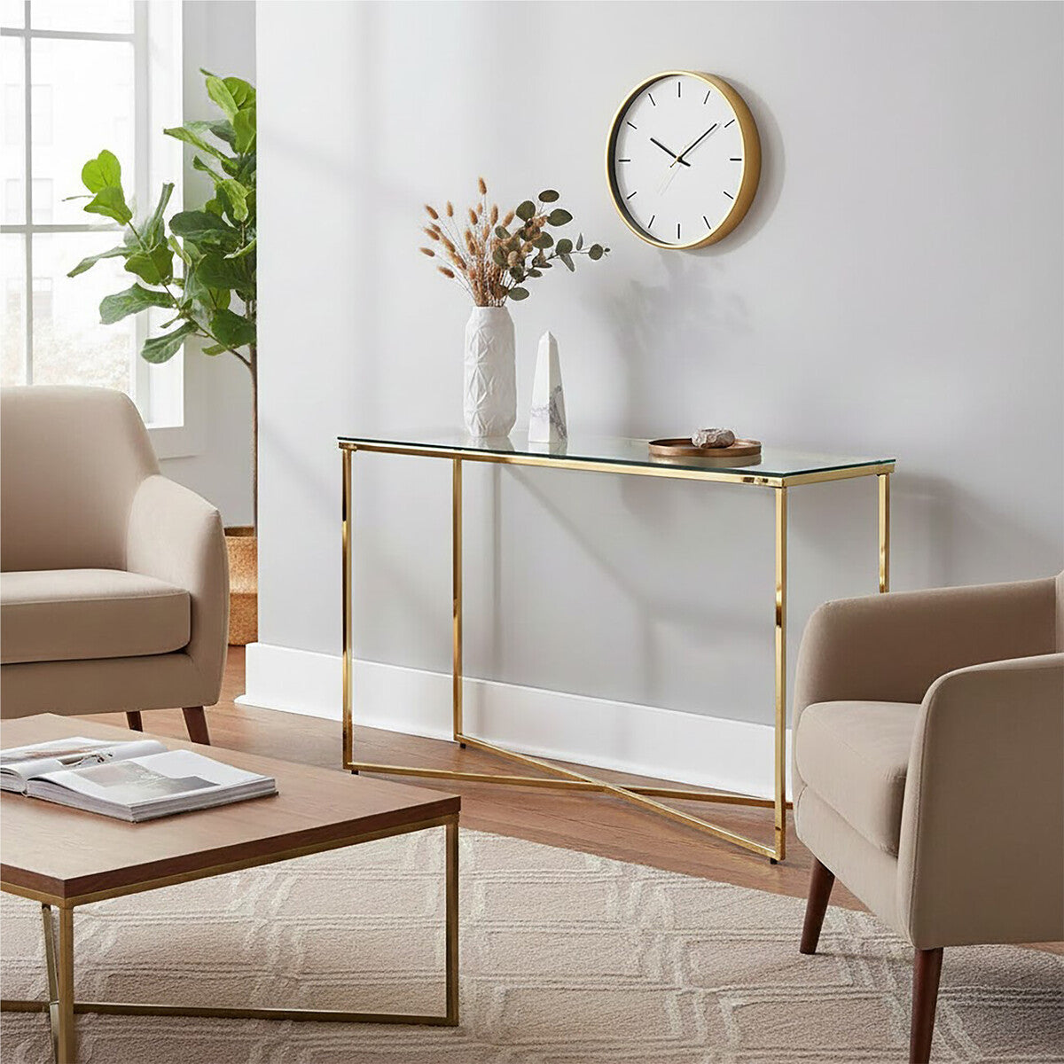 Allure Cross Base Console Table - Image 3