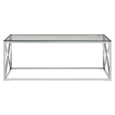 Allure Silver Cross Design Coffee Table