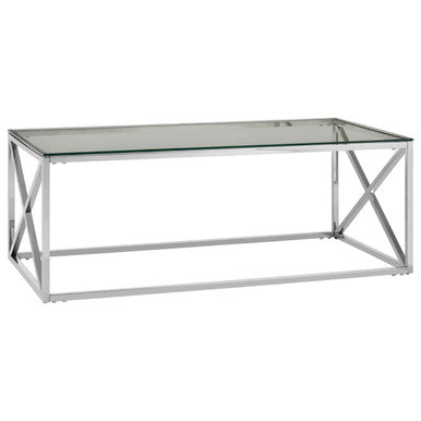 Allure Silver Cross Design Coffee Table