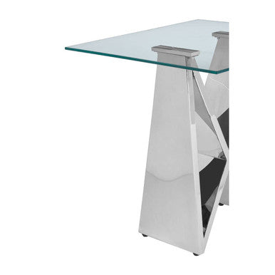 Allure Chrome Wing Base End Table