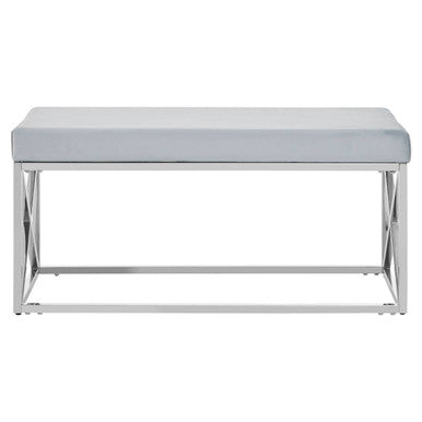 Allure Light Blue Velvet Bench - Image 2