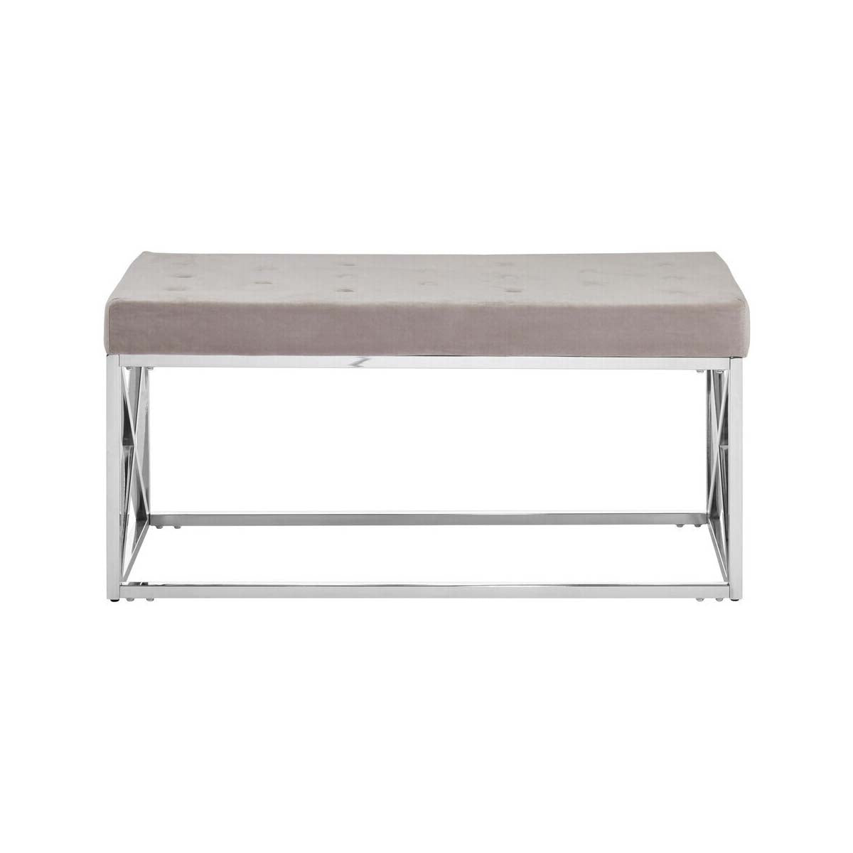 Allure Mink Tufted Bench