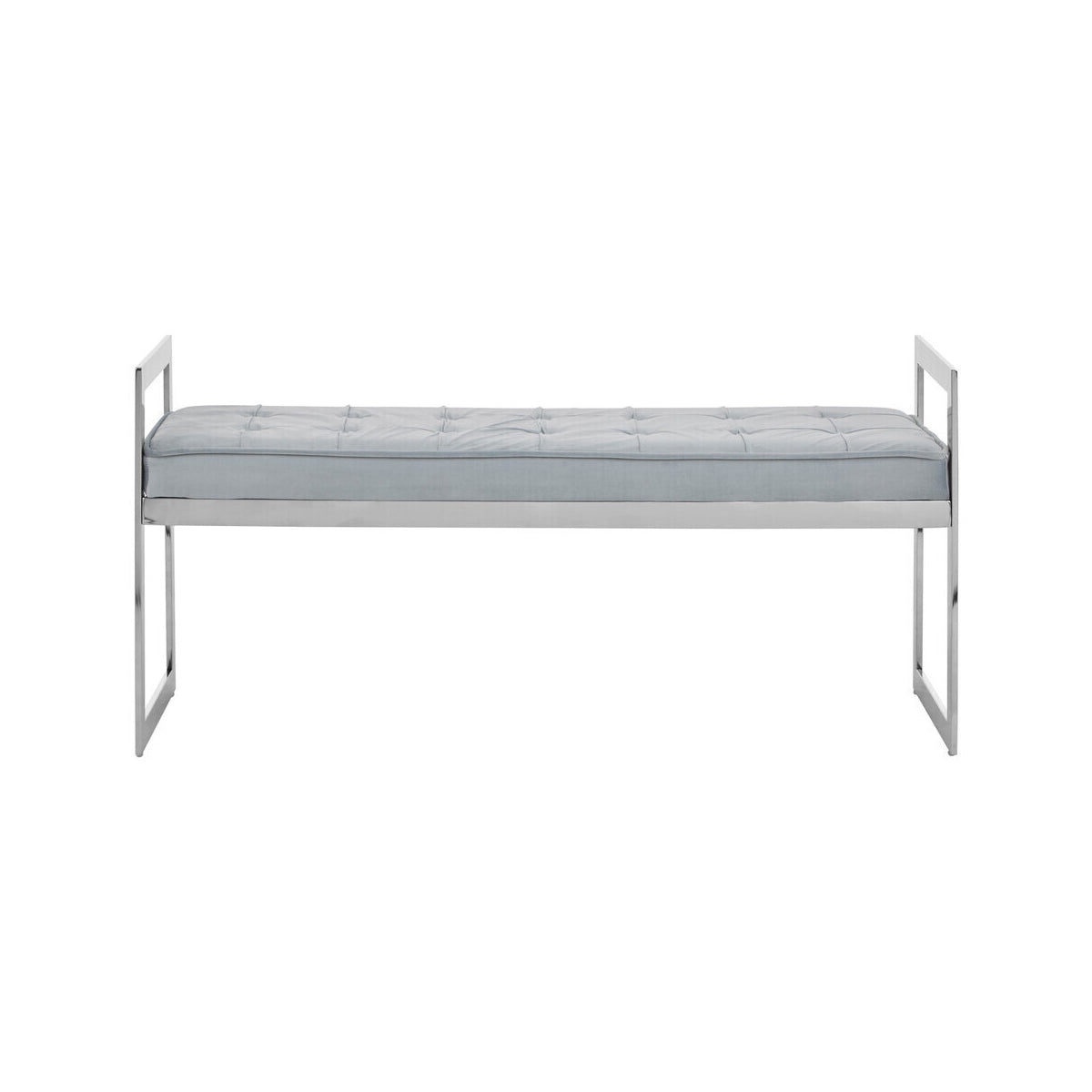 Allure Powder Blue And Silver Finish Bench