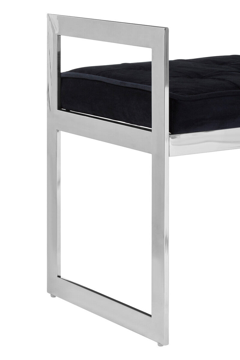 Allure Long Black Seat Bench