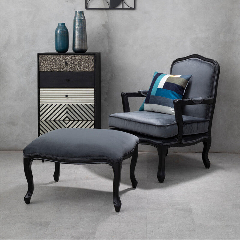 Boho Patterned 5 Drawer Tall Cabinet