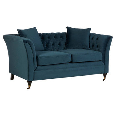 2 Seater Midnight Velvet Sofa, Sabrina - Image 3
